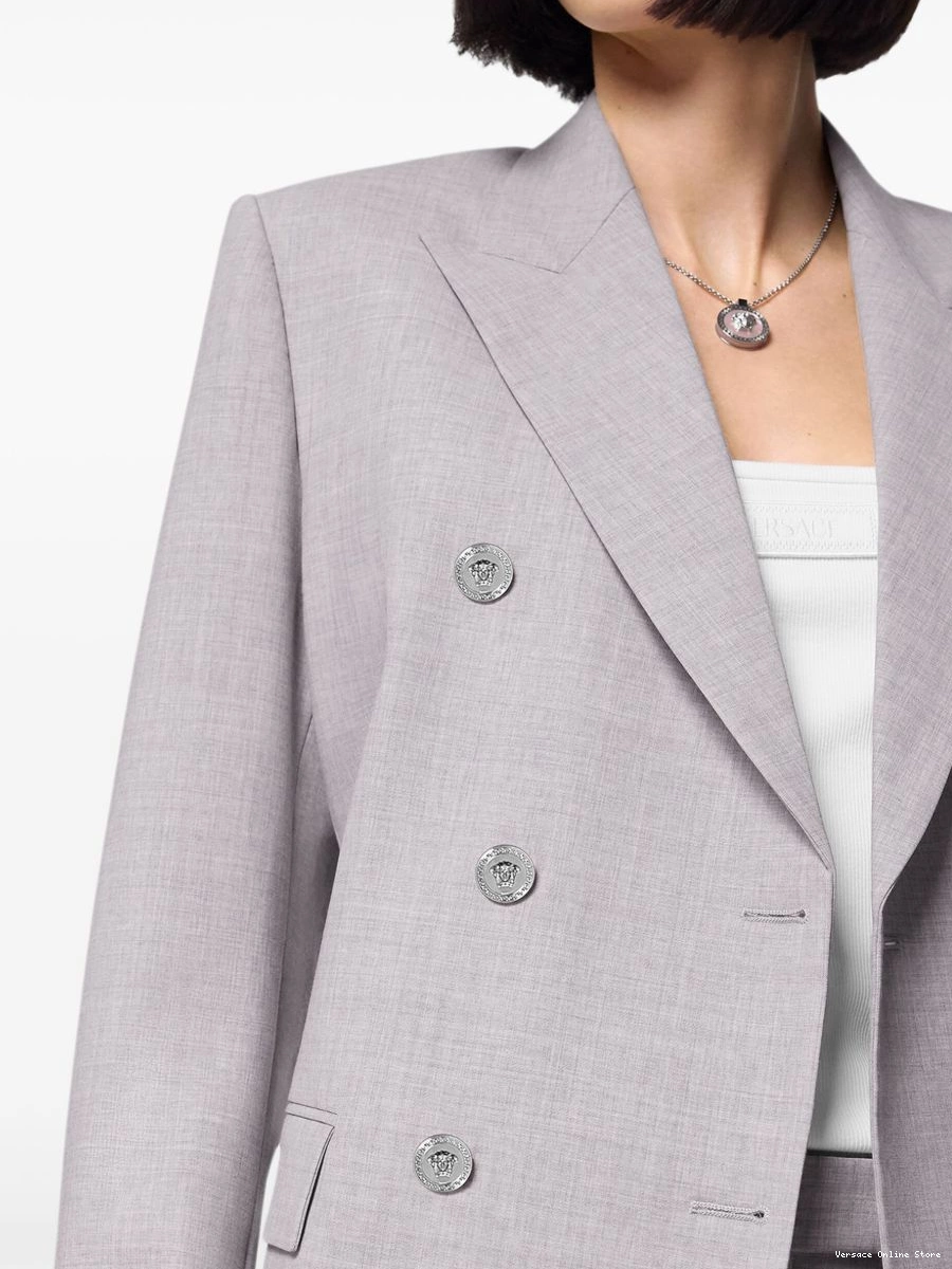 Affordable chambray blazer Versace double-breasted Women 0429